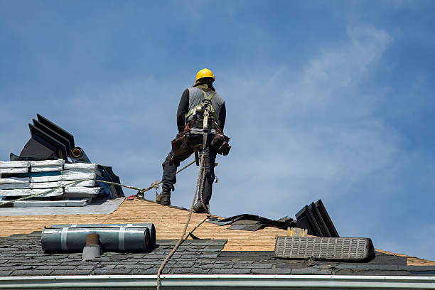 Professional Gutter Installation technician working in Exeter, RI
